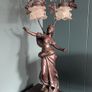 Antique Decorative table lamp flower glass shades Image 5