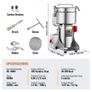 1000g Electric Grain Mill Grinder, High Speed 3000W Commercial Spice Grinders, Stainless Steel Pulverizer Powder Machine Image 6