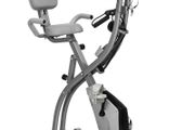 2-in-1 Folding Exercise Bike with 8-Level Magnetic Resistance, Arm Resistance Band, Pulse Sensor, Grey