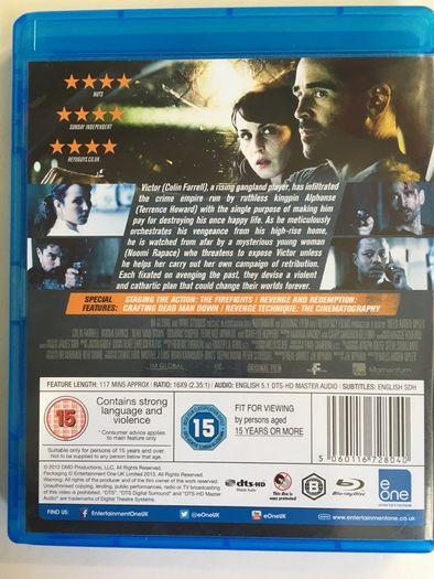 Dead Man Down [2013] Colin Farrell, Naomi Rapace Dominic Cooper & Terrence Howard [Blu-ray Movie]
