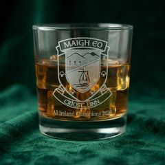 Mayo All Ireland Champions 2026 engraved Whiskey Glass
