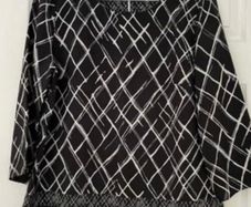 Jasper Conran Debenhams Black & White Lined Top - Size 14