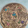 SET OF TWO Vintage, Copper, Turkish Engraved Metal Plate, Made in Turkey, Home Decor, Brass Dish, Wall Plate, Copper Art, Metal Art Engraving, Copper Plate Image 7