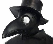Plague Doctor Mask Black Leather Long Nose Bird Beak Steampunk Masks Costume Props for Masquerade Halloween Party Carnival Cosplay