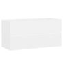 Sink Cabinet with Built-in Basin White Chipboard Image 8