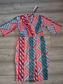 Brand New Closet London Bell Sleeve Wrap Dress - Size - U.K.14 - RRP - 80.00 - Open To Offers!!