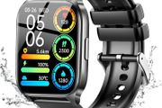 Smart Watch for Men Women, 1.85" Full Touch Screen watches Answer/Make Call, 110+ Sports Modes, Heart Rate Sleep Monitor, Step Counter, IP68 Waterproof Fitness Tracker for IOS Andriod - Black