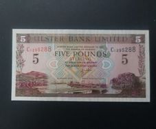 five pound ulster bank note 2001