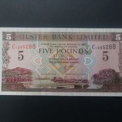 five pound ulster bank note 2001
