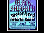 Black Sabbath concert poster Dalymount Football Stadium Dublin 1983 + Ticket A3 Size Replica