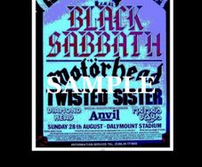 Black Sabbath concert poster Dalymount Football Stadium Dublin 1983 + Ticket A3 Size Replica