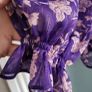 Per Una purple floral boho blouse Sz 12UK Image 2