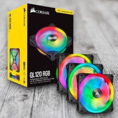 10x Corsair iCUE QL120 RGB 120mm Fans - Black