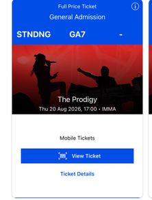 Prodigy Tickets x 3