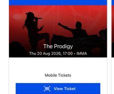Prodigy Tickets x 3