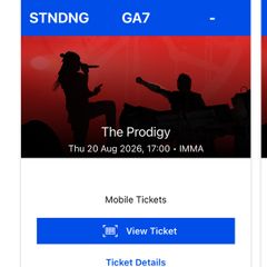 Prodigy Tickets x 3