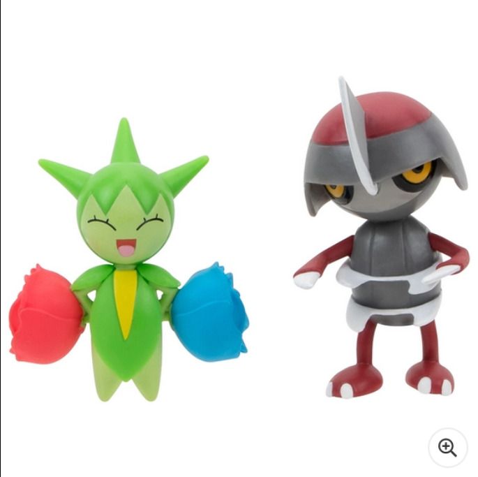Pokemon Pawniard and Roselia 5cm Battle Figures 2 Pack