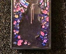 Cat ,stained glass,  pin back badge.