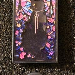 Cat ,stained glass,  pin back badge.