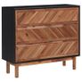 Sideboard 90x33.5x80 cm Solid Acacia Wood and MDF Image 5