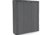 XXL wardrobe, folding cupboard, fabric cabinet with clothes rail, 3 roll-up doors, camping cupboard, 175 x 150 x 45 cm,