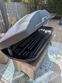 Thule Force XT M Roof Box (400L) + Thule WingBar Rack System