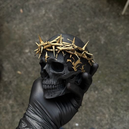 Skull with Crown of Thorns