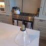 Brass ceiling light pendant with cone clear glass Image 3