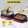 BRAND NEW 2 in 1 Electric Hot Pot BBQ Grill 2000W Multifunction Portable Home Foldable Non-Stick Split Pot Smokeless Barbecue Pan Image 2