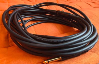 10m Professional Low Noise Instrument Cable (6.35mm Jack)