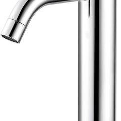 Tall Basin Taps - Chrome Mono Vessel Sink Tap for Bathroom Vanity Sink, Single Lever High Rise Basin Mixer Tap for Cloakroom and Washroom