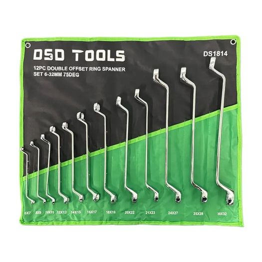 Dsd Tools 12pc Double Offset Ring Spanner Set 6-32mm 75deg