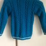 Petrol blue boys cardigan Image 2