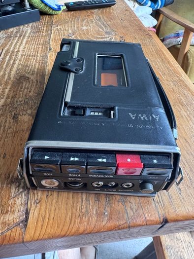 Vintage AIWA TP-748 Portable Cassette Recorder Made in Japan