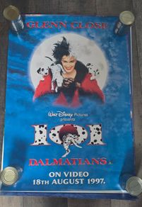 101 Dalmatians Vintage Poster 1997 Disney Classics Promotional Video Release 24inch x 33inch