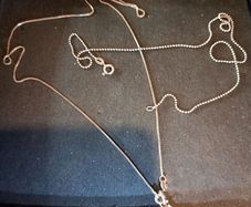 2 sterling silver chain and pendant