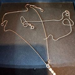 2 sterling silver chain and pendant