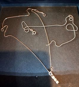 2 sterling silver chain and pendant