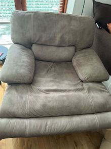 Taupe Fabric Power Recliner Armchair