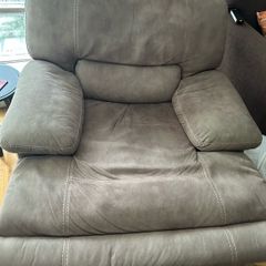 Taupe Fabric Power Recliner Armchair