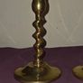 Matching pair of Solid Brass Twisted Candle Holders Image 3