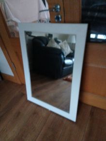 Large  White Mirror