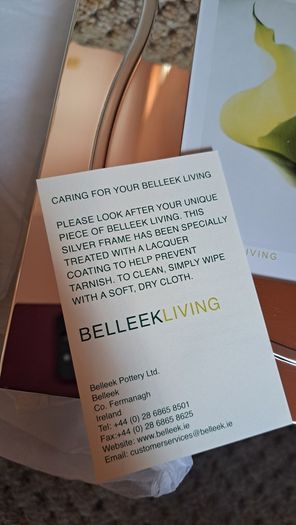 Belleek Silver Picture Frame ( New )
