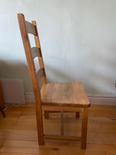 Three timber chairs
