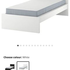 single bed with mattress