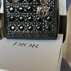 Lady Dior medium patent leather