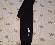 boys black designer tracksuit bottom