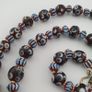 Vintage Venetian Style Eyes & Chevron Glass Beads Necklace Image 10