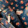 Cath Kidston Navy Blue Floral Oilcloth Messenger Baby Changing Bag with Mat Image 3