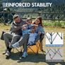 Portal Double Camping Chair Padded Folding Camping Sofa for Adults Large Quilted Love Seat Luxury Fodable Tub Chair Deluxe Moon Chair Collapsible Giant Festival Garden Lawn Picnic Load 272KG Image 8